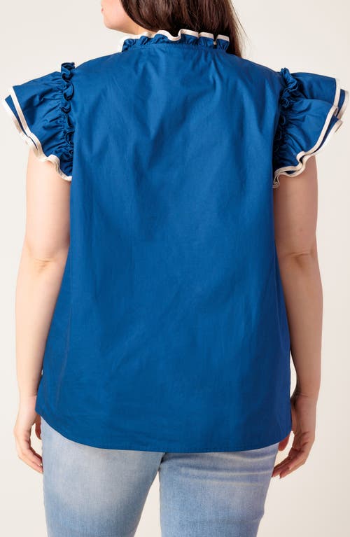 Flying Tomato Flutter Sleeve Top In Multi