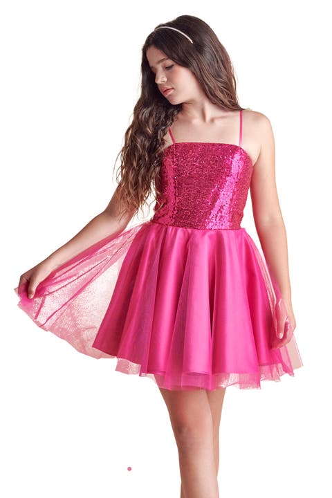 Sequin and Tulle Party Dress