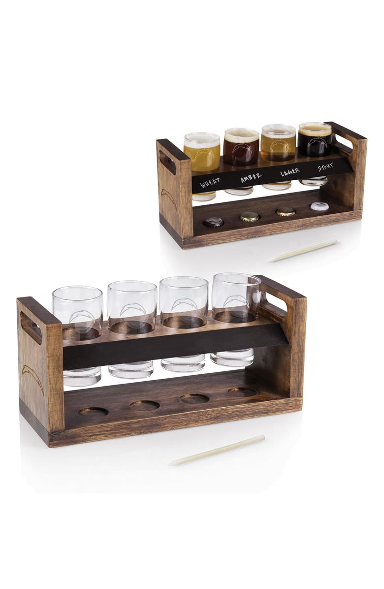 Picnic Time NFL Logo Craft Beer Flight Holder, Alternate, color, 