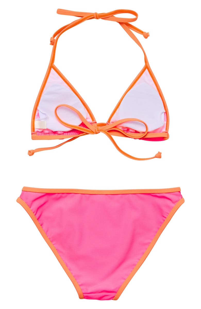 Snapper Rock Kids' The Sun Sorbet Triangle Two-Piece Swimsuit, Alternate, color, Pink