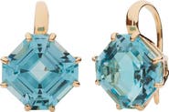 GOSHWARA Gossip Asscher-Cut Blue Topaz Drop Earrings
