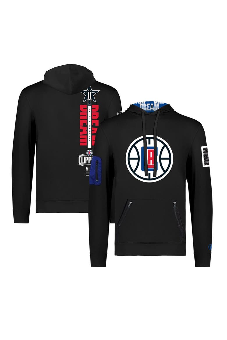 Unisex FISLL x Black History Collection  Black LA Clippers Pullover Hoodie, Main, color, Black
