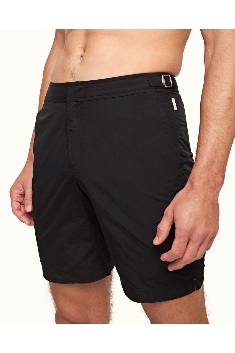 Dane Longest-Length Swim Shorts, Alternate, color, Black