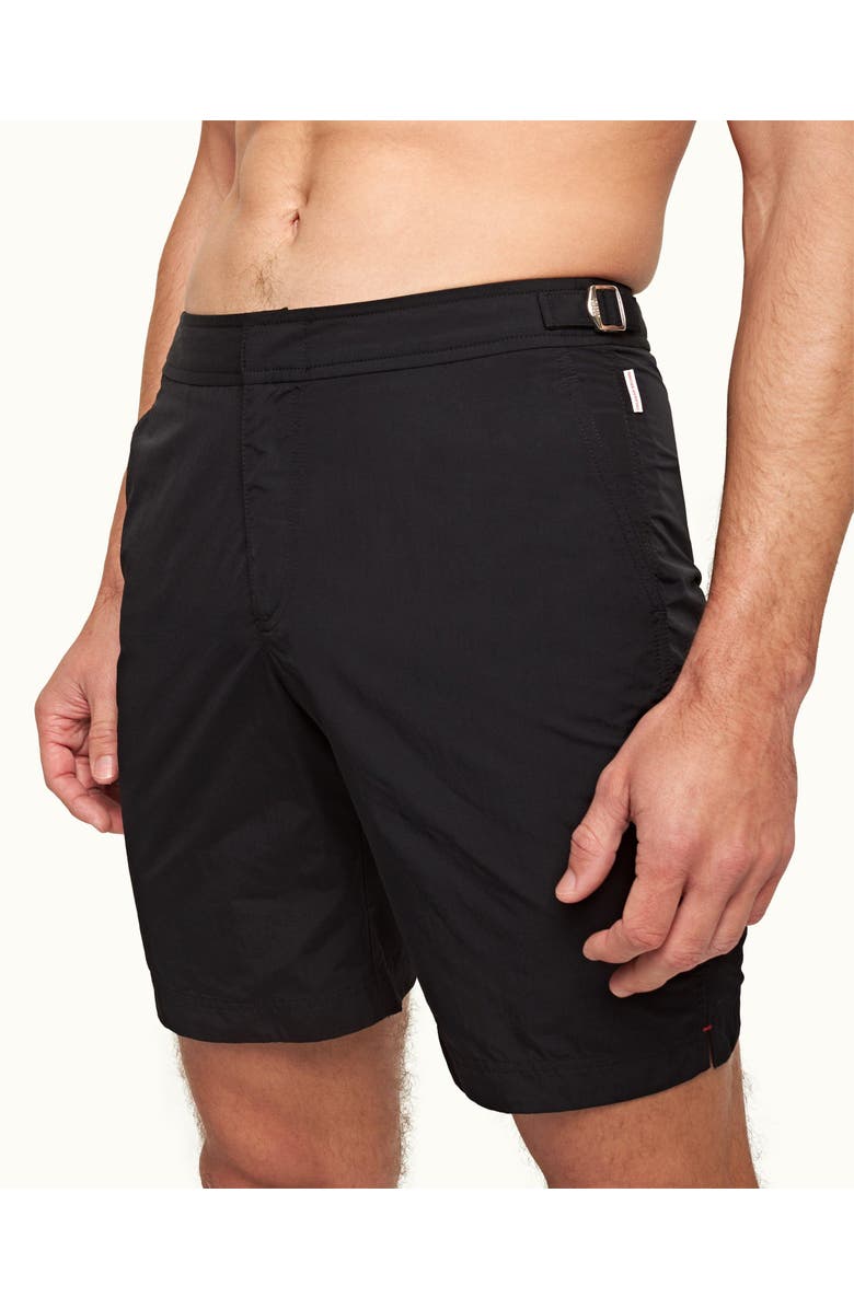 Orlebar Brown Dane Longest-Length Swim Shorts, Alternate, color, Black