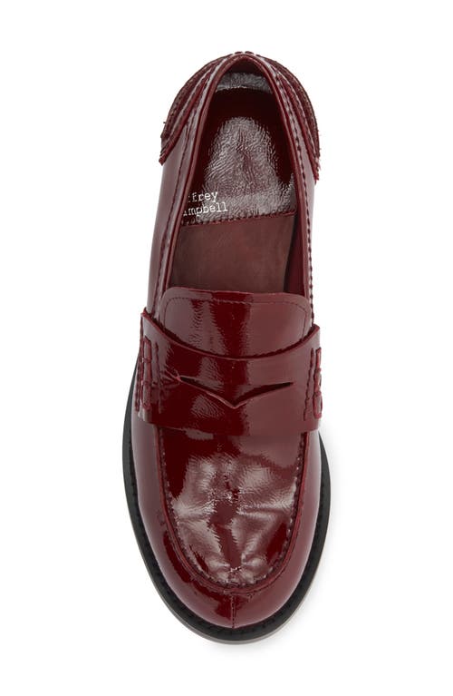 Jeffrey Campbell Books Penny Loafer In Wine Brush Off