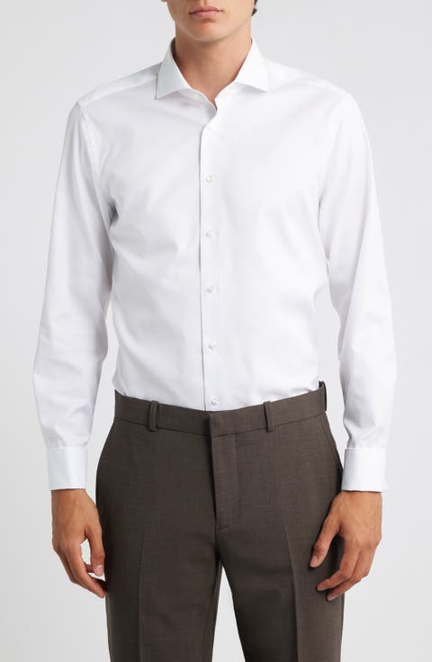 Cover Slim Fit Non-Iron French Cuff Cotton Dress Shirt