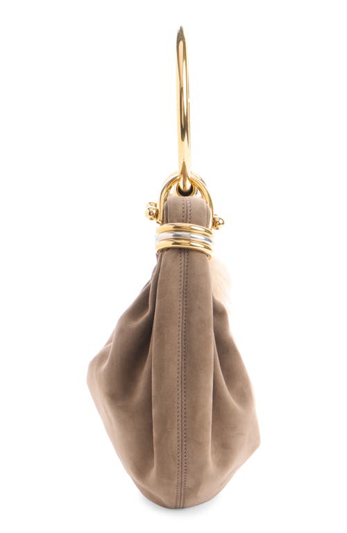Chloé Mini Bracelet Suede Hobo Bag In Brown