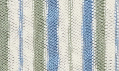 Lucky Brand Baja Stripe Hooded Sweater In Blue