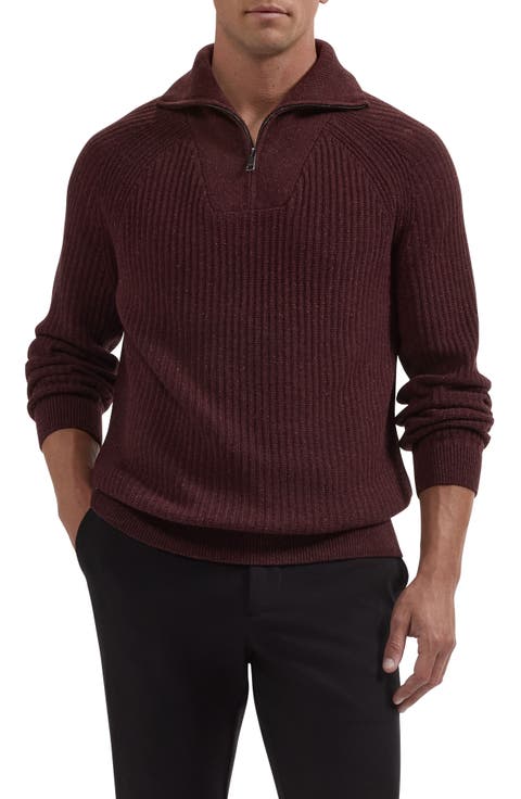Rib Quarter Zip Sweater