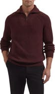 Bugatchi Rib Quarter Zip Sweater