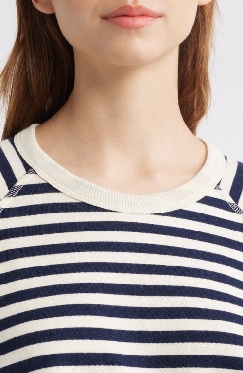 The Great . The College Sweatshirt In Navy Sailor Stripe
