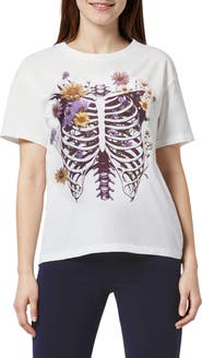 Wildfox Ryan Ribcage Graphic T-Shirt