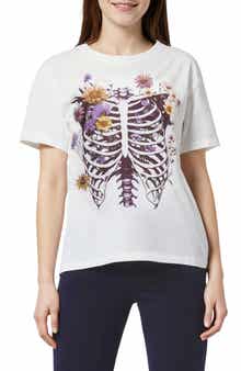 Wildfox Ryan Ribcage Graphic T-Shirt