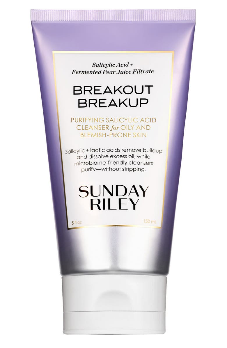 Sunday Riley Breakout Breakup Purifying Salicylic Acid Cleanser, Main, color, 