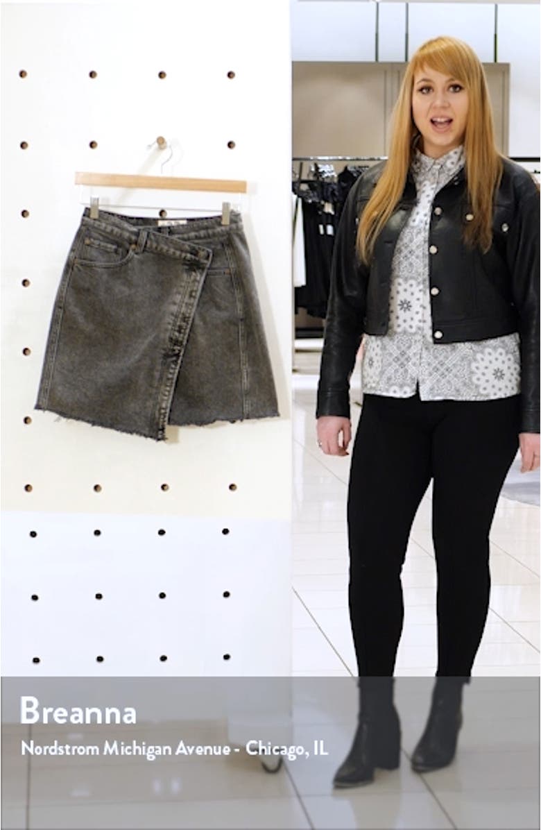 Parker Wrap Denim Miniskirt, sales video thumbnail