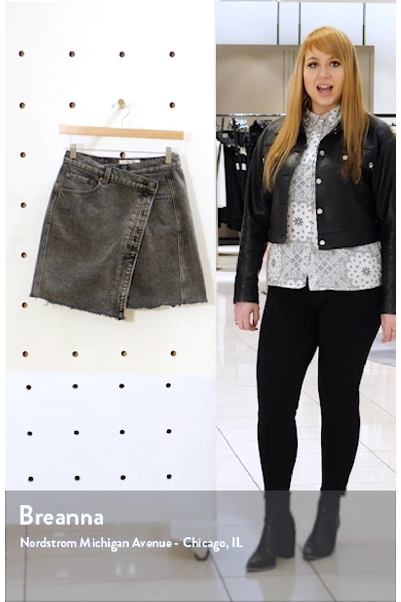 Parker Wrap Denim Miniskirt video