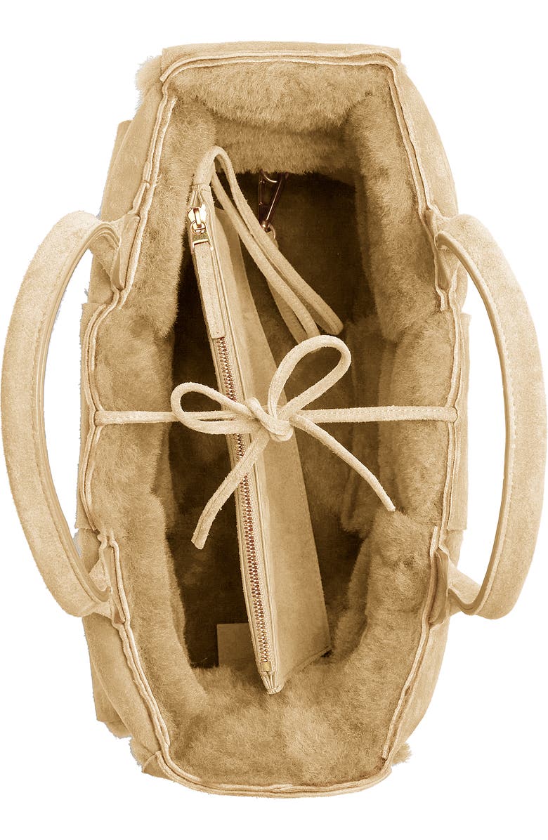 Bottega Veneta Arco Intrecciato Genuine Shearling Tote, Alternate, color,