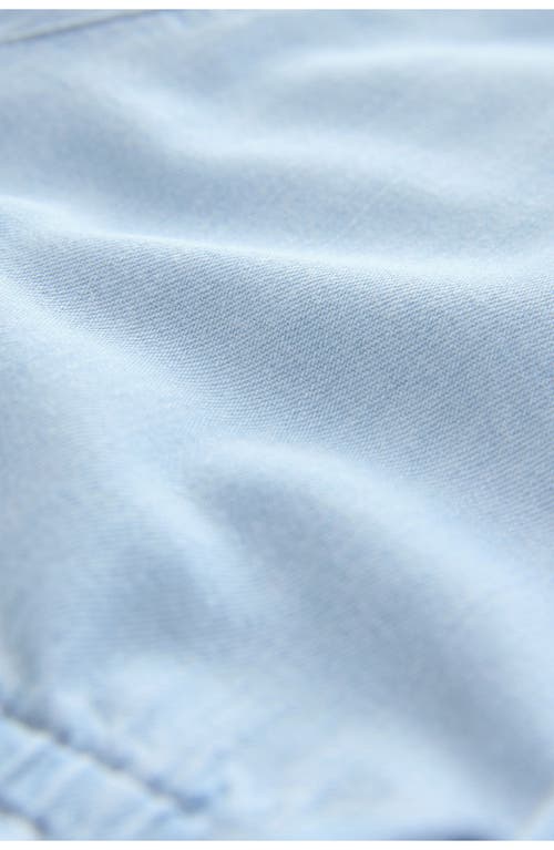 Next Embroidered Puff Sleeve Tie Front Top In Blue
