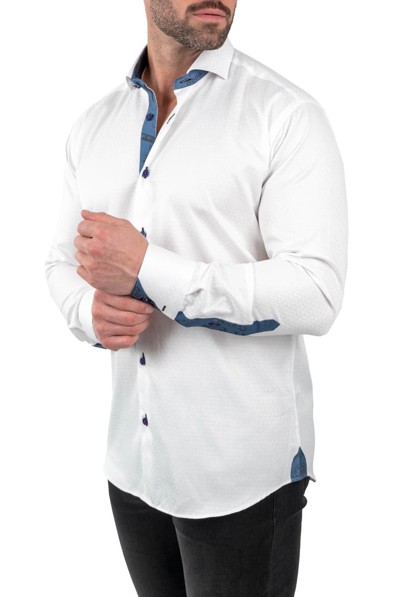 Einstein Jacqcoquillage White Button-Up Shirt, Alternate, color, WHITE