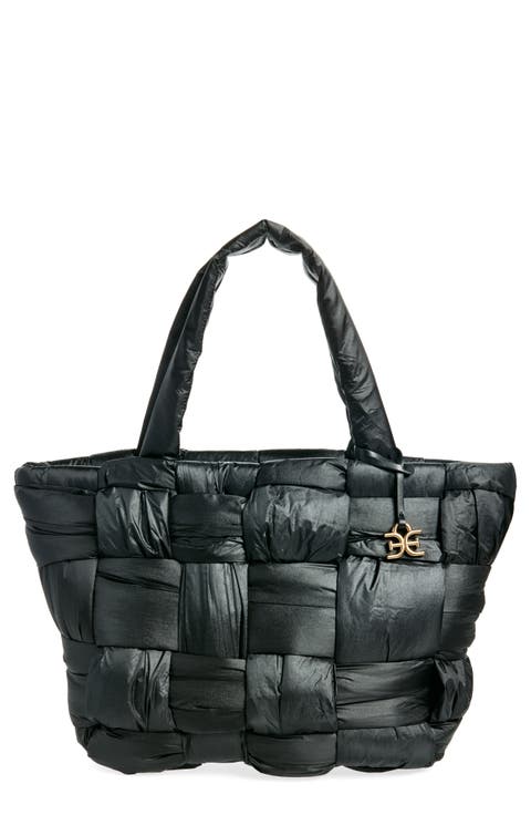 Elcie Woven Large Tote Bag