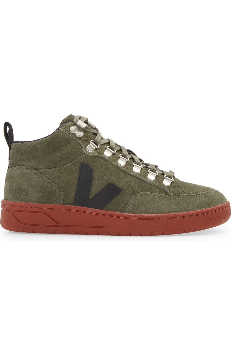 Veja Gender Inclusive Roraima High Top Sneaker, Alternate, color, Olive/ Black
