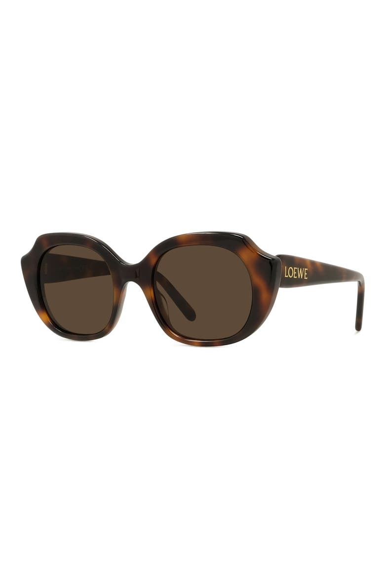 Slim 50mm Geometric Sunglasses, Alternate, color, DARK HAVANA / BROWN