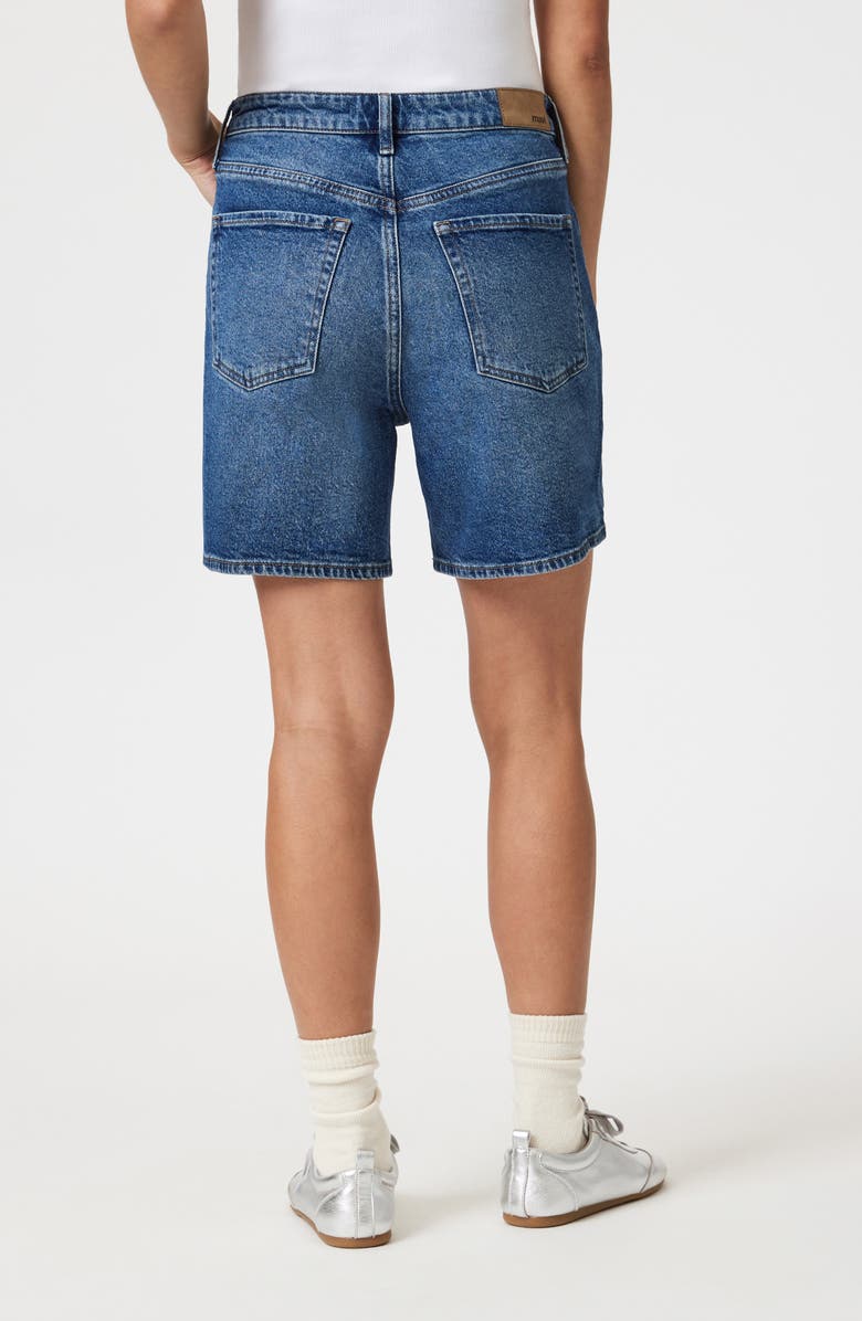 Mavi Jeans Heidi High Waist Relaxed Denim Shorts, Alternate, color, Dark