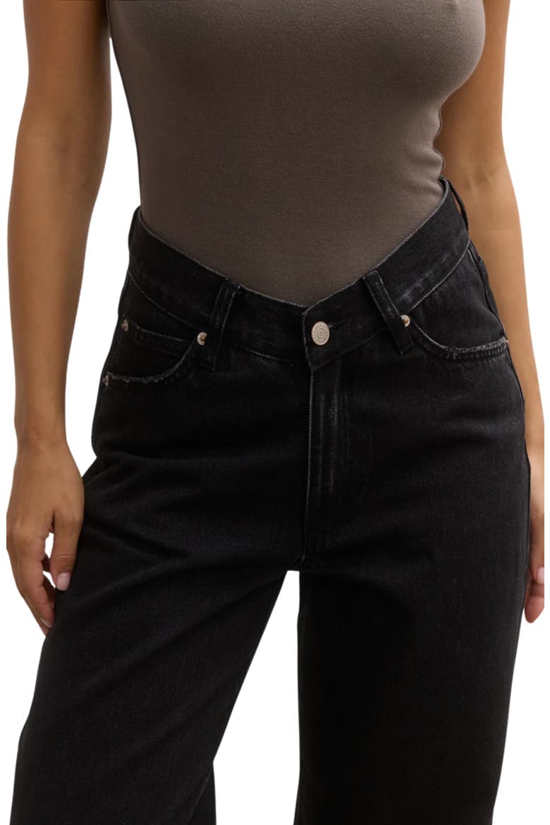 Vera High Waist Straight Leg Jeans, Alternate, color, BACKSTAGE BLACK