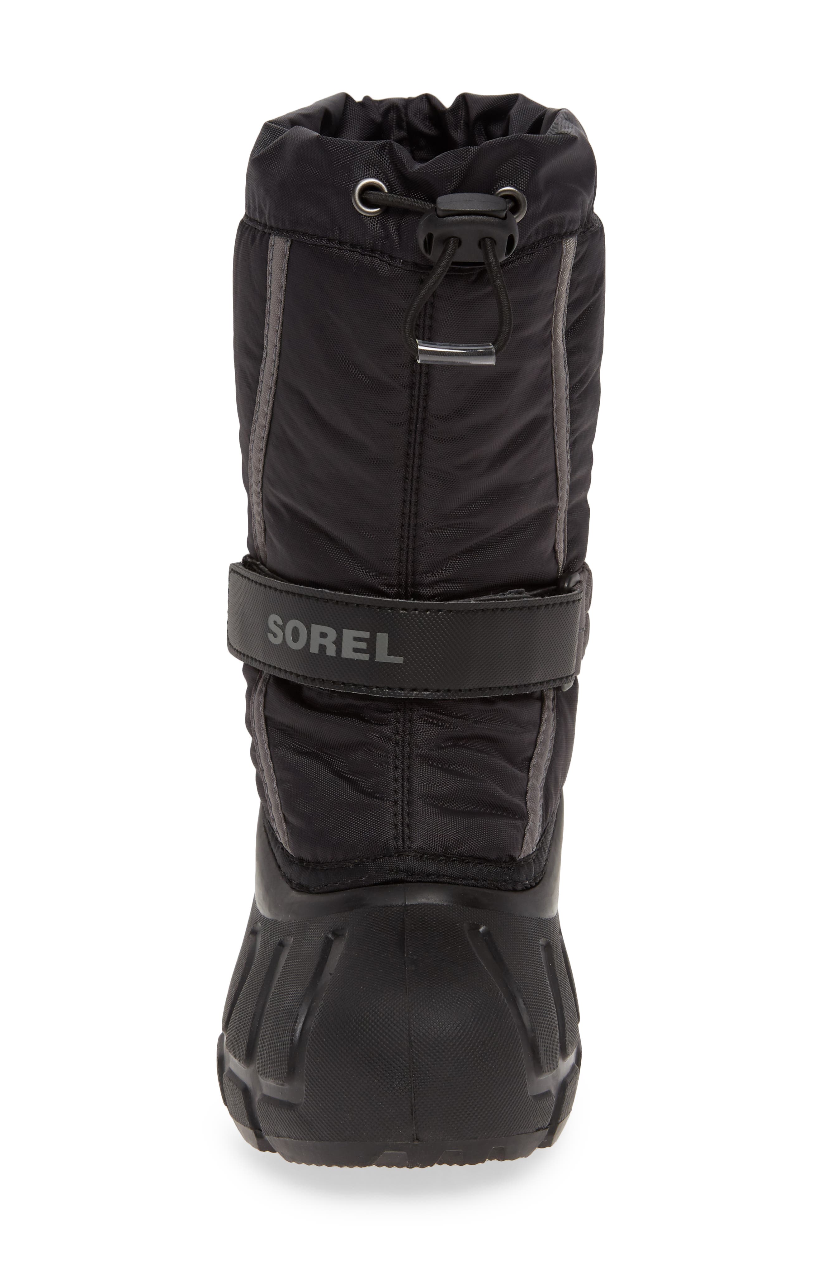 SOREL Kids' Flurry Weather Resistant Snow Boot, Alternate, color, Black/ City Grey