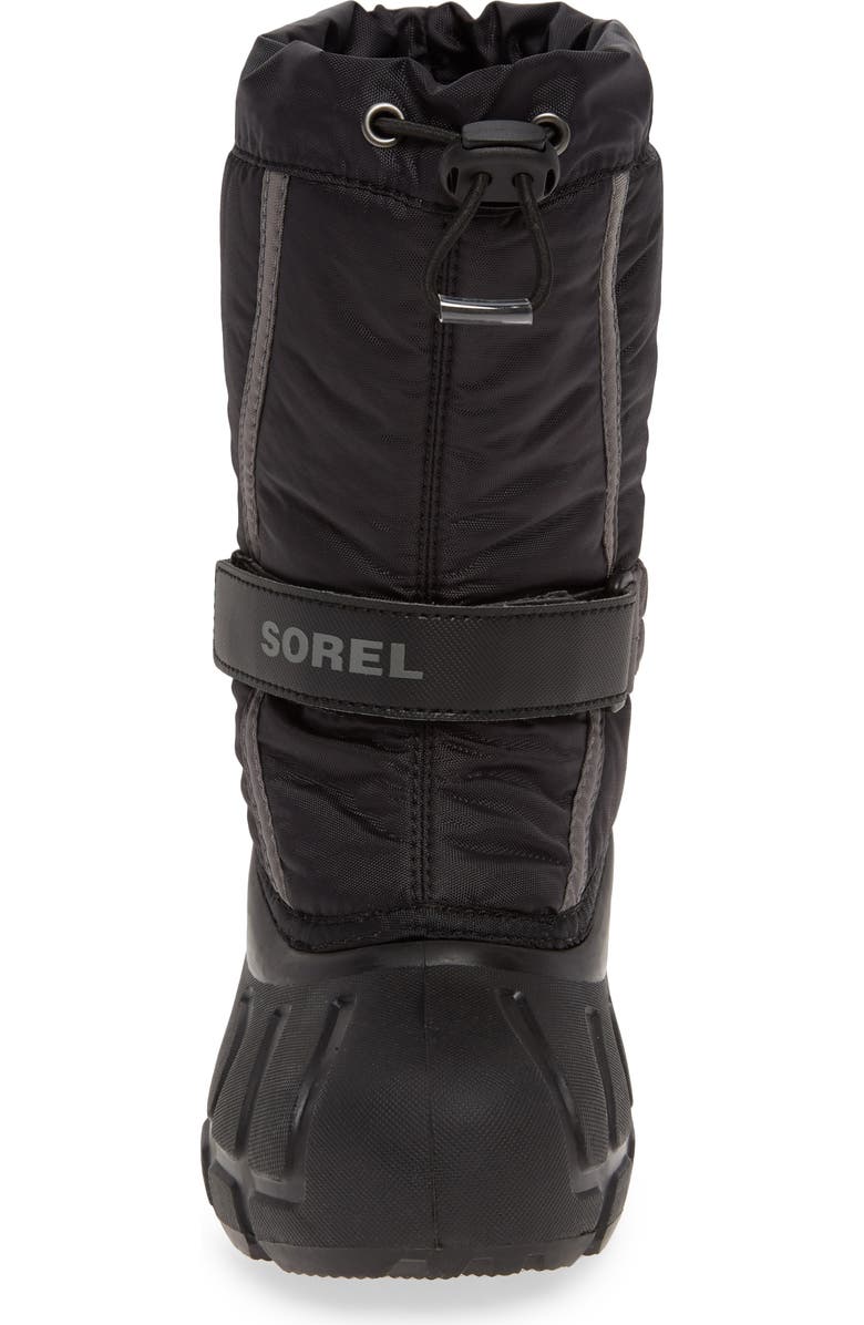 SOREL Kids' Flurry Weather Resistant Snow Boot, Alternate, color, Black/ City Grey