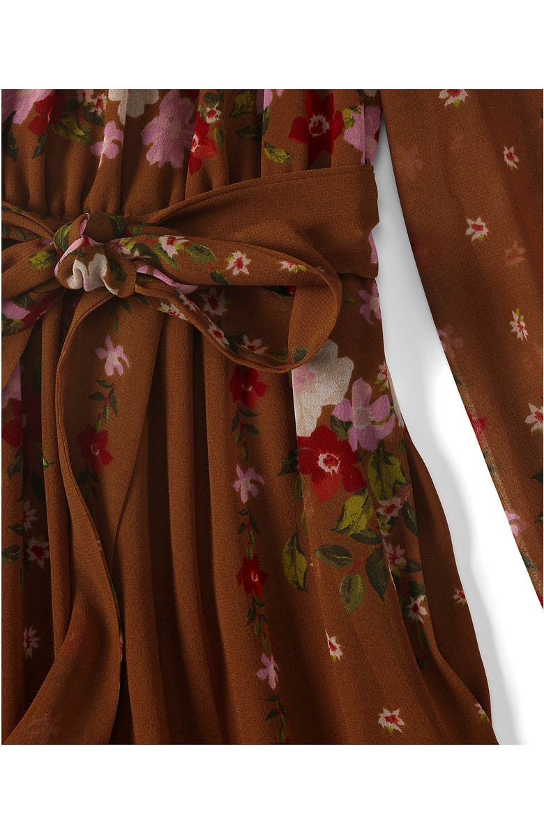 Lands' End Chiffon Tiered Long Sleeve Maxi Dress, Alternate, color, 