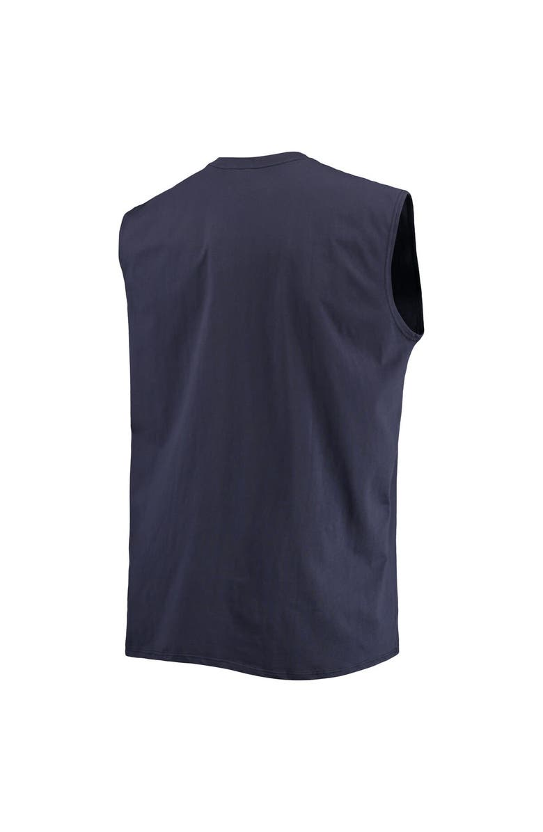 PROFILE Men's Navy Denver Broncos Big & Tall Muscle Tank Top, Alternate, color, 