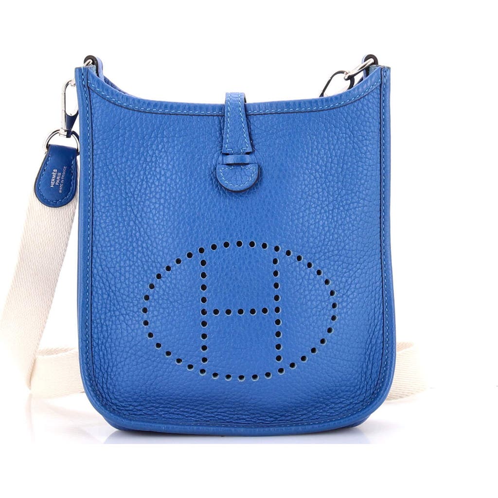 Pre-owned Hermes Hermes Evelyne Bag Gen Iii Clemence Tpm In Blue