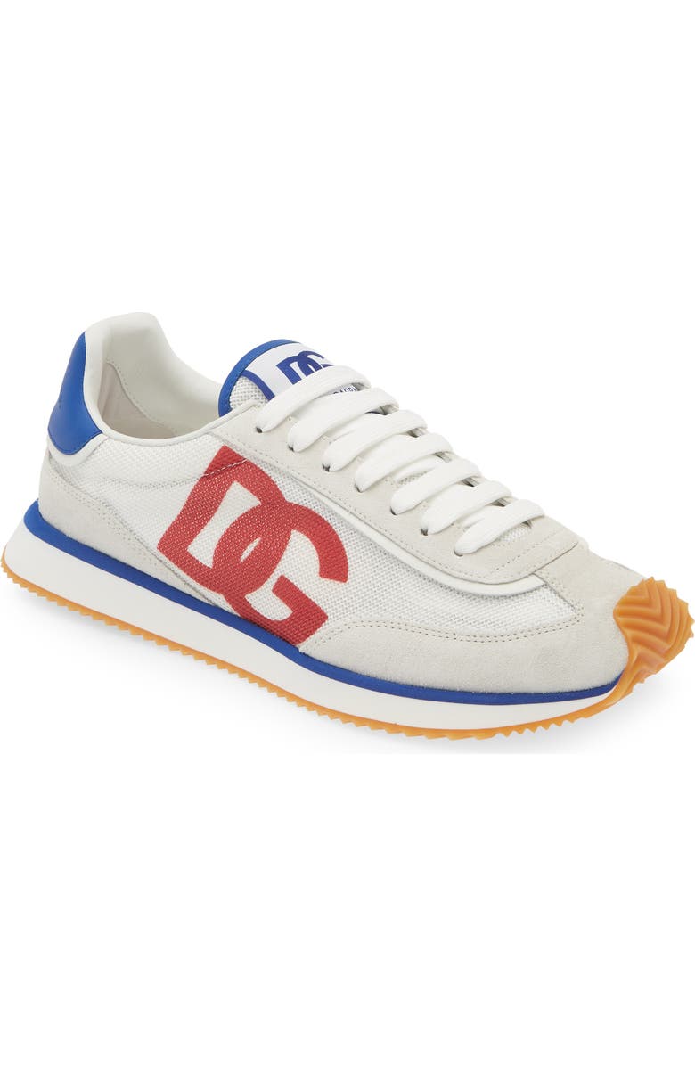 Dolce&Gabbana DG Cushion Sneaker, Main, color, White/ Electric Blue/ Red