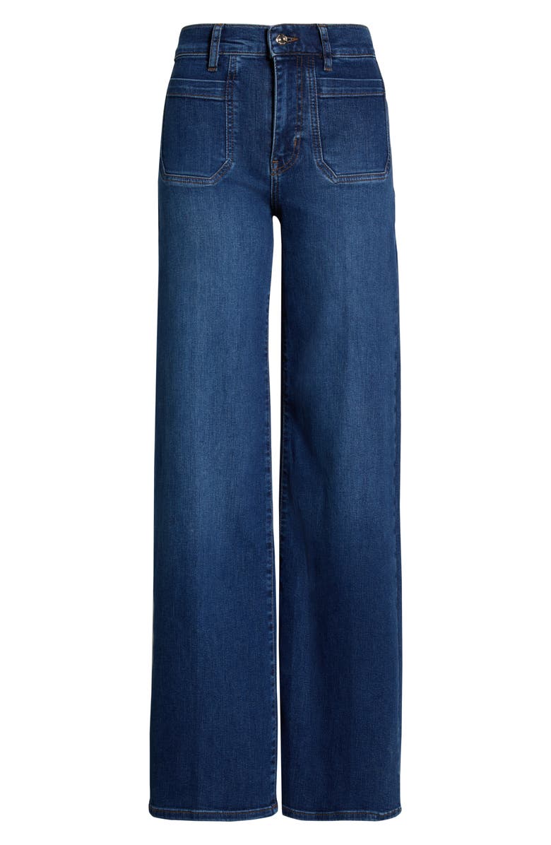 FRAME Le Slim Palazzo Long Modernist Pocket Wide Leg Jeans, Alternate, color, Savior