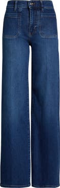 FRAME Le Slim Palazzo Long Modernist Pocket Wide Leg Jeans
