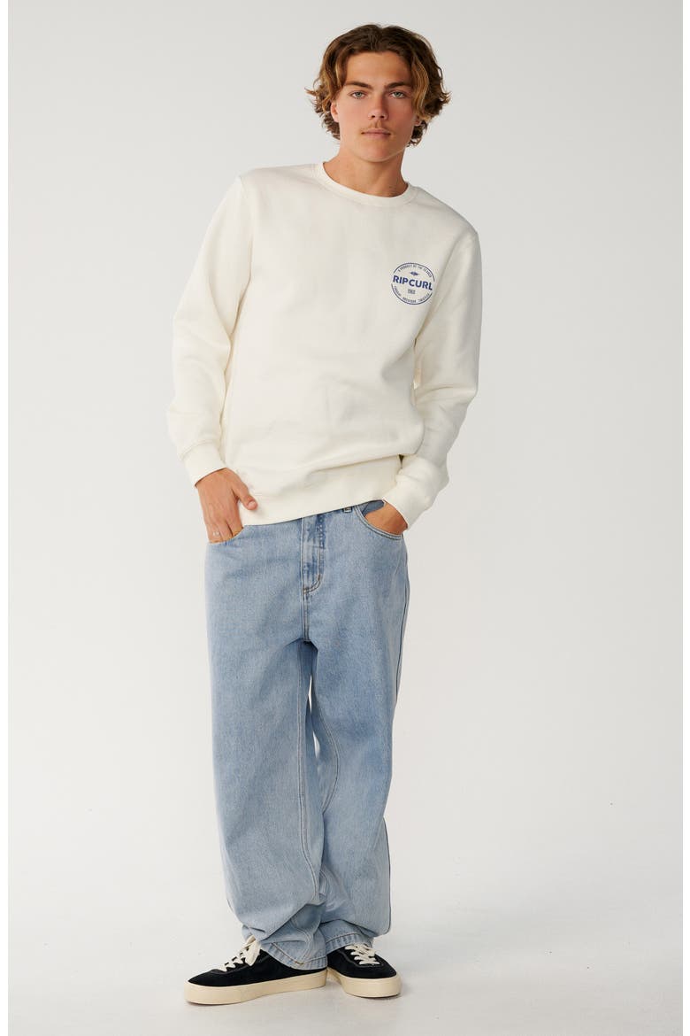 Staple Crewneck Sweatshirt, Alternate, color, BONE
