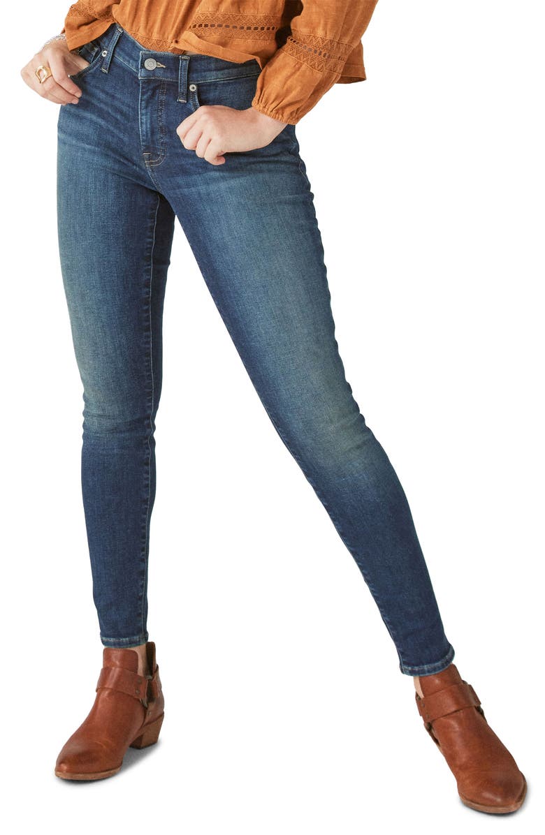 Lucky Brand Ava Mid Rise Skinny Jeans, Main, color, Cheyenne