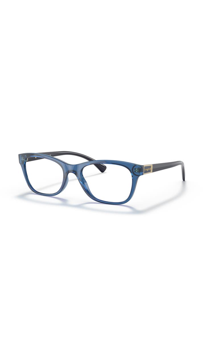 Vogue Eyewear 53mm Rectangle optical glasses, Main, color, Blue