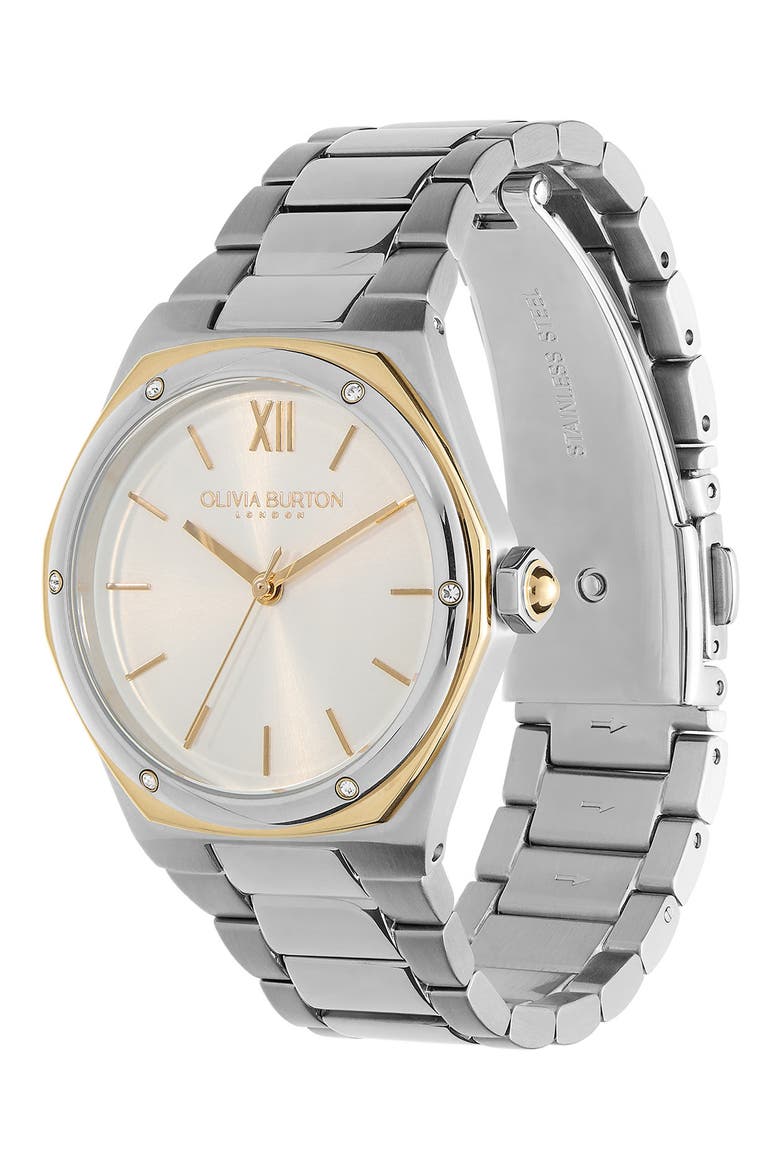 Sports Luxe Hexa Bracelet Watch, 33mm, Alternate, color, WHITE