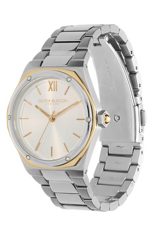 Olivia Burton Sports Luxe Hexa Bracelet Watch, 33mm In White