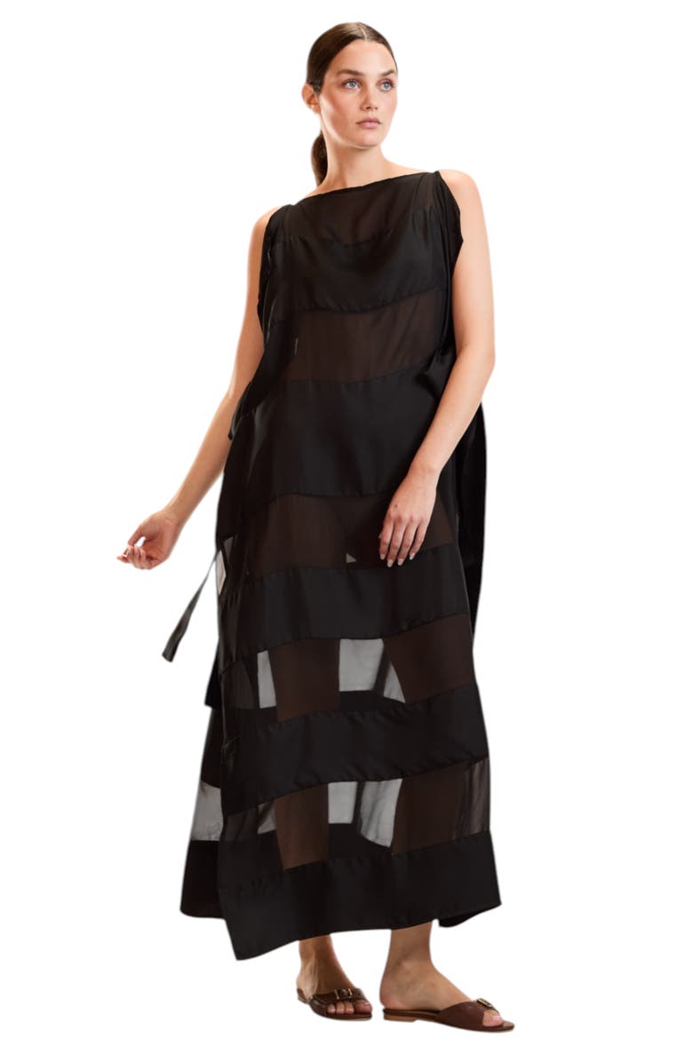 Windswept Dress, Alternate, color, Black