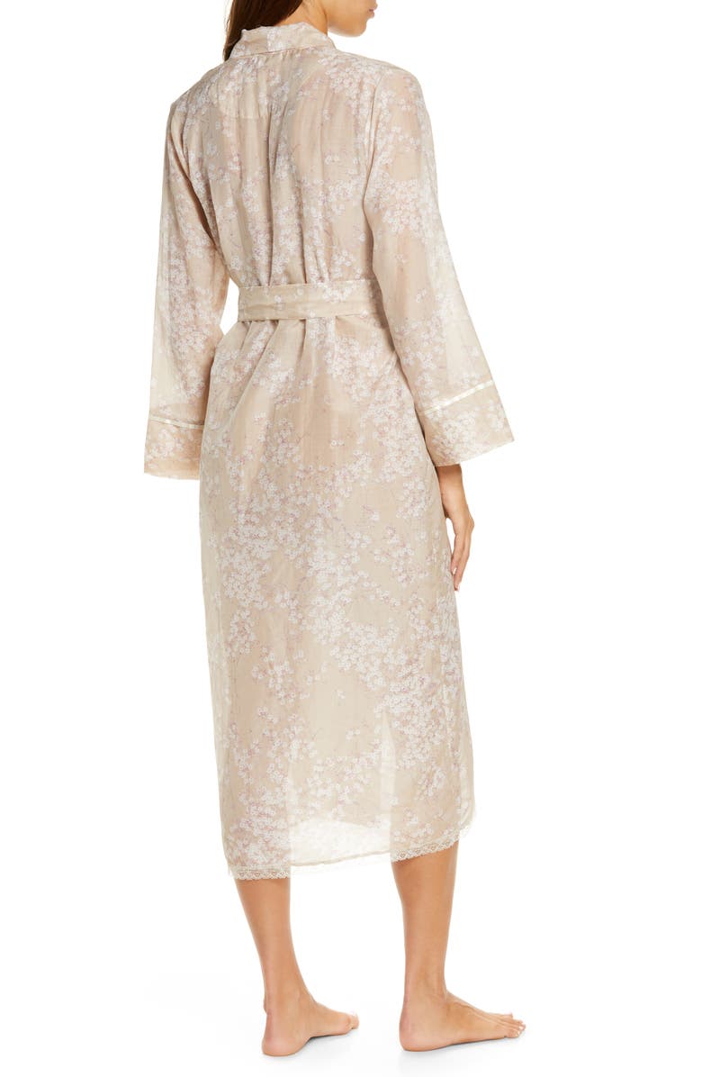 Papinelle Cherry Blossom Cotton & Silk Robe, Alternate, color,