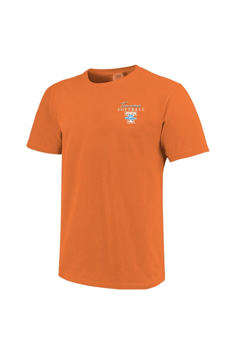 Women's Image One  Tennessee Orange Tennessee Volunteers Comfort Colors Softball Bow T-Shirt, Alternate, color, Tennessee Orange