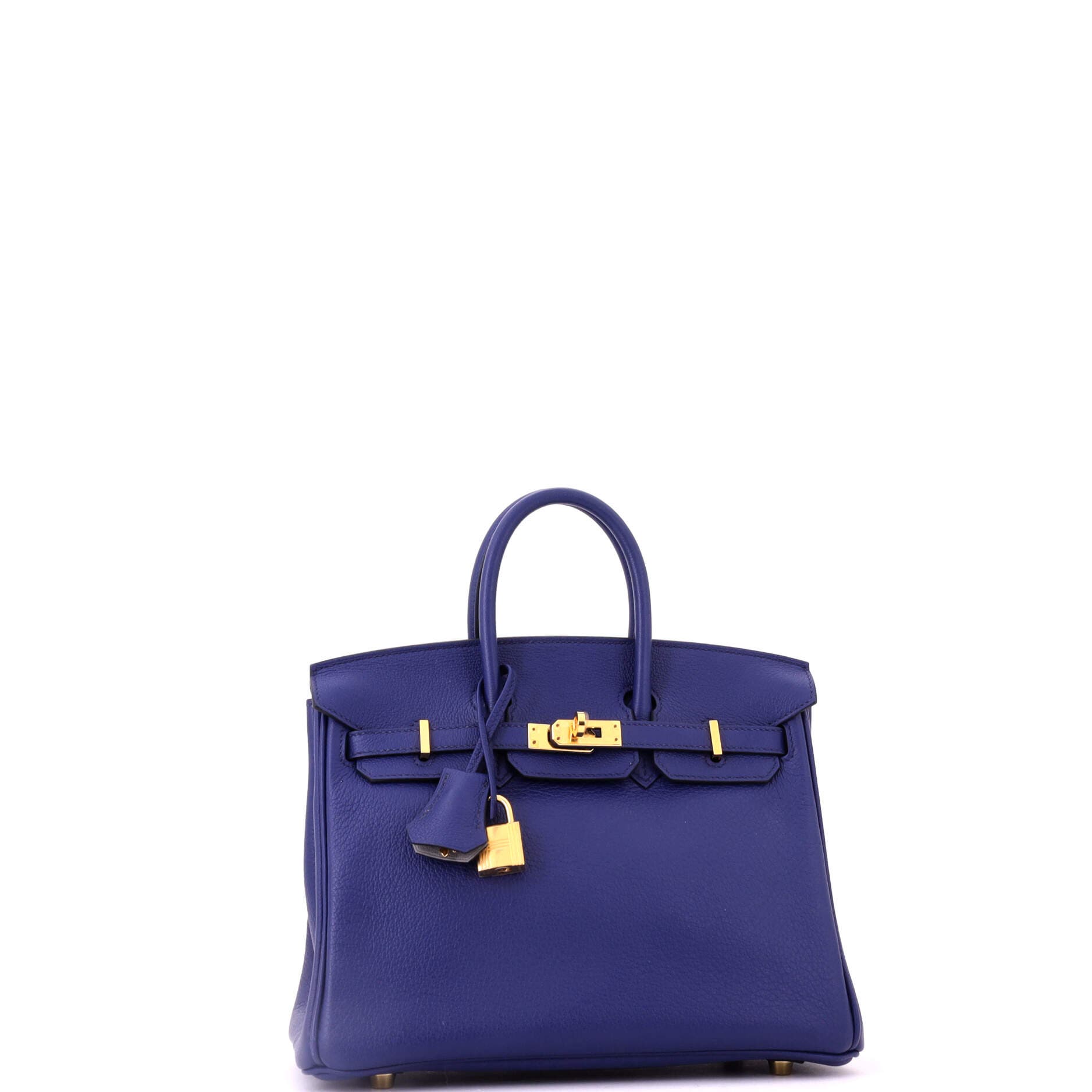 Pre-Owned Hermes Birkin Handbag Verso Novillo with Gold Hardware 25, Alternate, color, Verso-Bleu Saphir/Gris Mouette