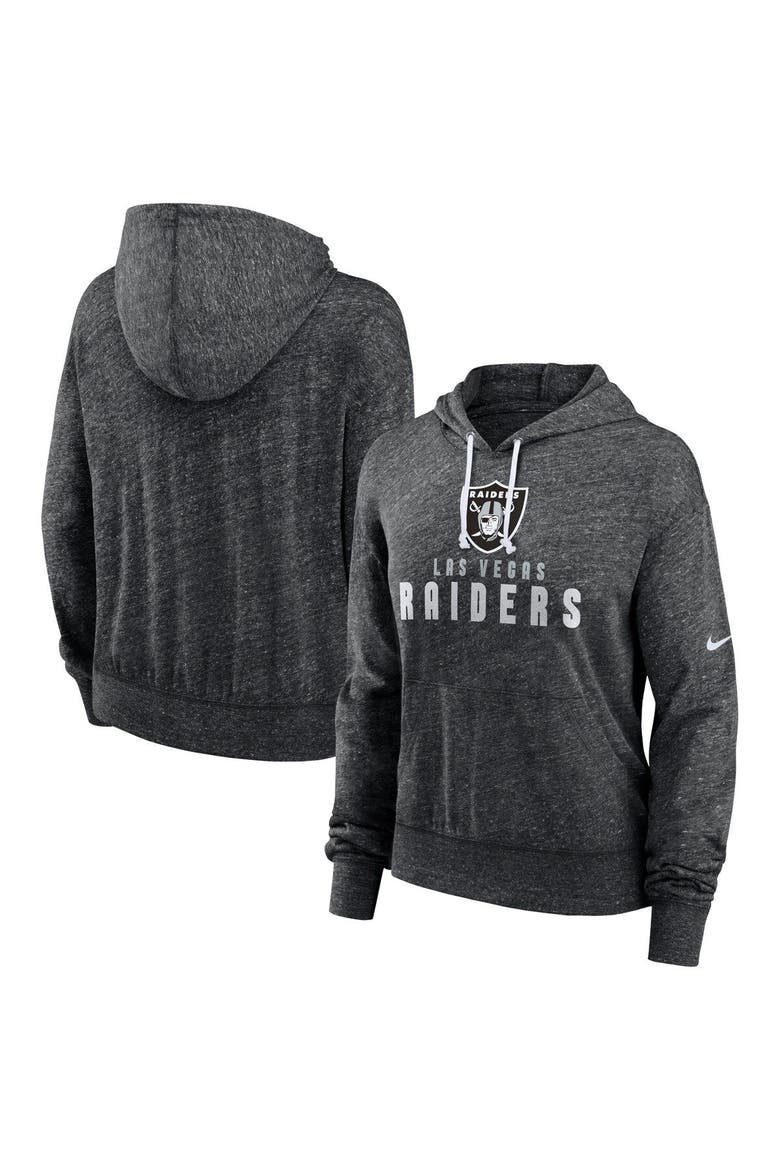 Women's Nike Black Las Vegas Raiders Gym Vintage Lightweight Hooded Top, Main, color, Black