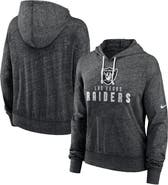 Nike Women's Nike Black Las Vegas Raiders Gym Vintage Lightweight Hooded Top