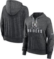Nike Women's Nike Black Las Vegas Raiders Gym Vintage Lightweight Hooded Top