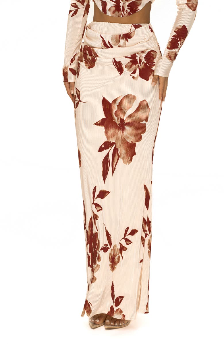 JLUXLABEL Haidyn Floral Long Sleeve Crop Top & Maxi Skirt Set, Alternate, color, 