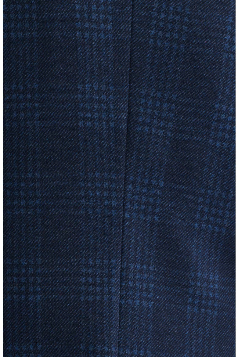 Hanry Slim Fit Plaid Knit Cotton Blend Sport Coat, Alternate, color, DK BU